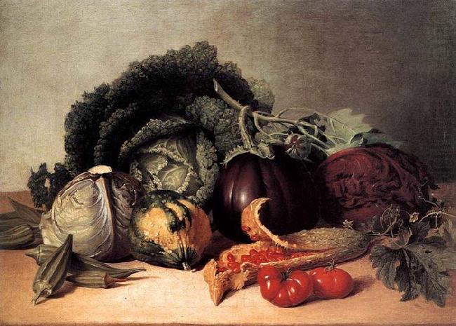 James Peale Still Life: Balsam Apples and Vegetables oil painting picture